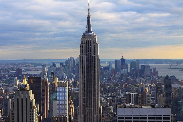 iconic cityscape of New York City with skyscrapers and yellow taxis